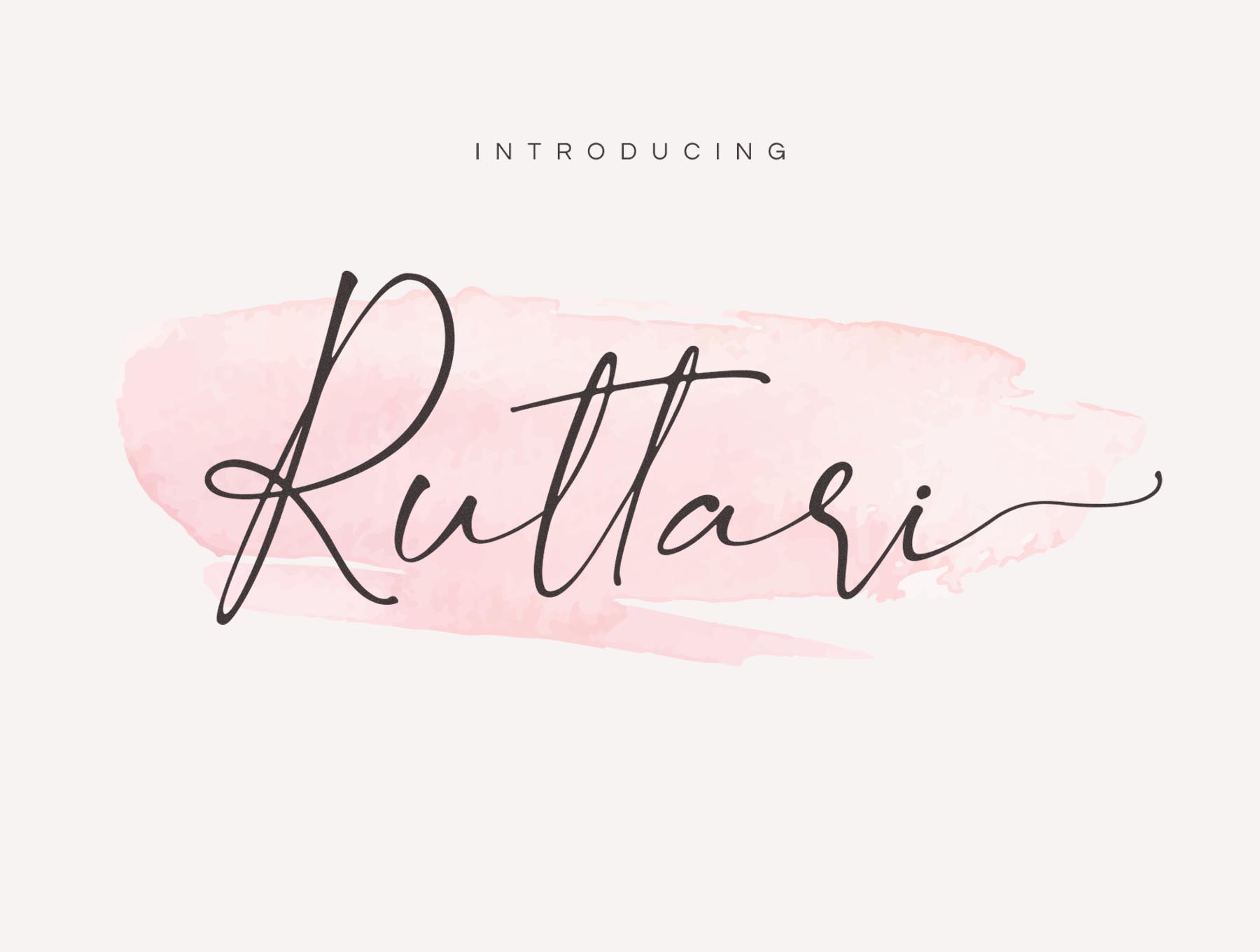 Ruttari-优雅别致的英文手写字体
