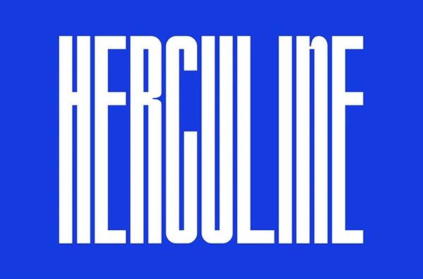 免费Herculine-简洁现代高而细的英文字体